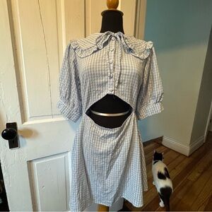 Nasty Gal gingham mini dress Only worn